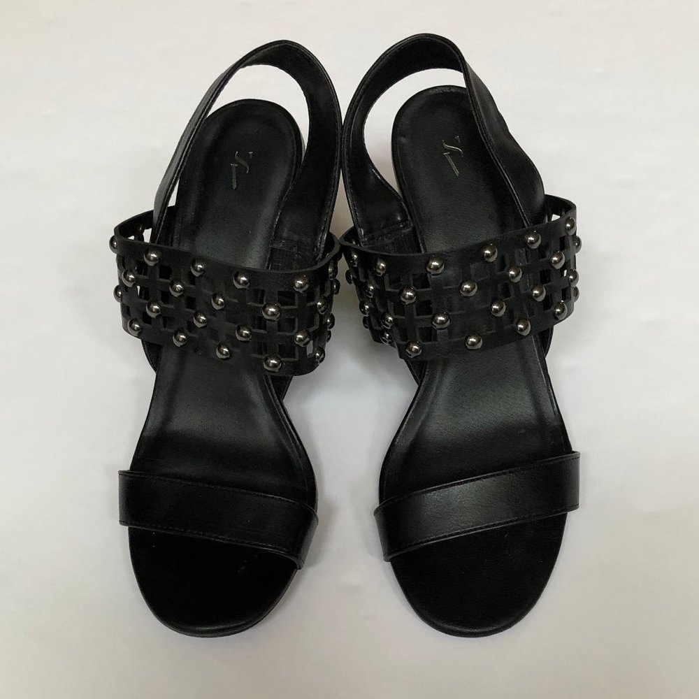 Simply Vera Vera Wang  Black Studded Sandal 10